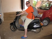 Me on the rental scooter